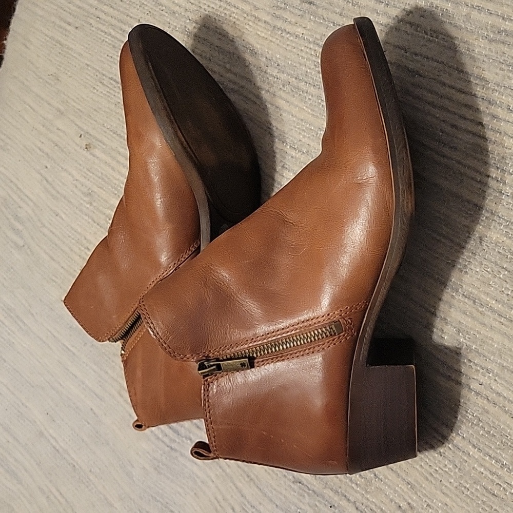 Lucky Brand Brown Leather Booties